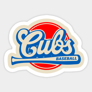 Cubs Up to Bat Sticker